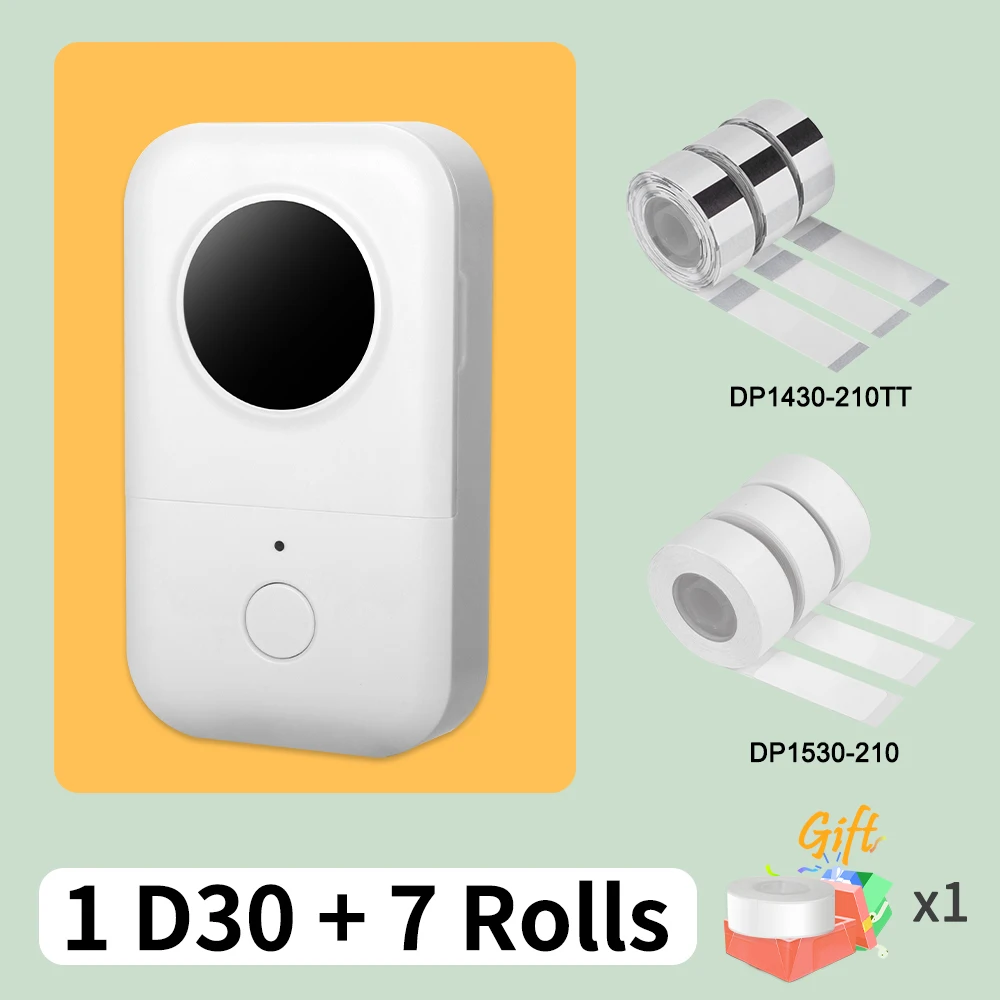 Phomemo D30 No Ink Label Printer Smartphone Mini Ticket Sticker Makers Colorful Labeler Gold Silver Paper Thermal Notes Machine |