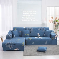 printed fortune tree sofa covers for living room slipcovers stretch elastic couch chair cover home decor 1234 seater blue