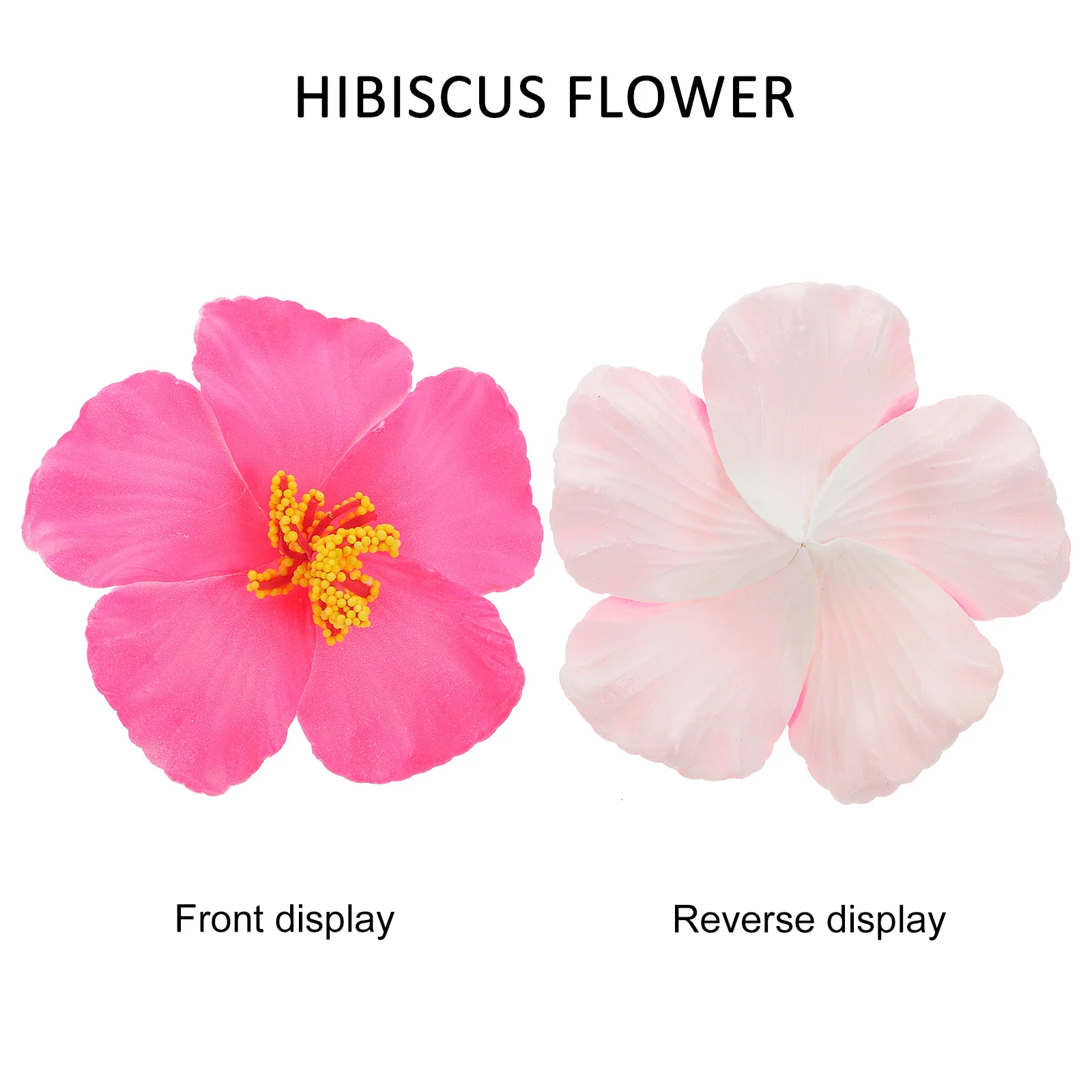 

Flowers Hibiscus Decoration Hawaiian Flower Party Faux Tropical Artificial Luau Fake Bouquet Head Petals Decorations Frangipani