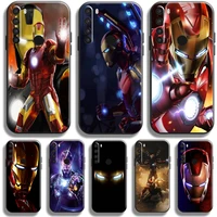 iron man avengers for xiaomi redmi 8 8a for redmi note 8 8t pro phone case tpu soft coque liquid silicon funda black carcasa