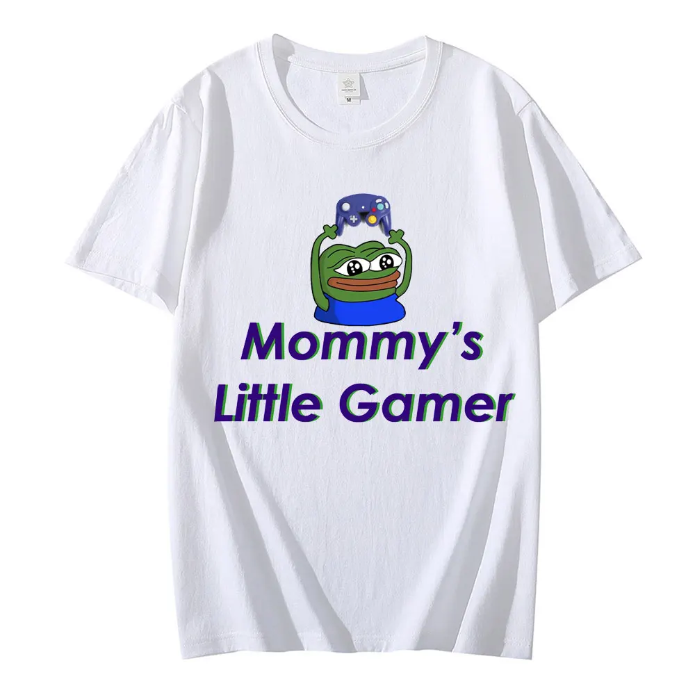 

Mommy S Little Gamer Shirt Men's T Shirt Frog Novelty Tee Shirt Short Sleeve O Neck 100% Cotton Streetwear Oversized T-Shirts