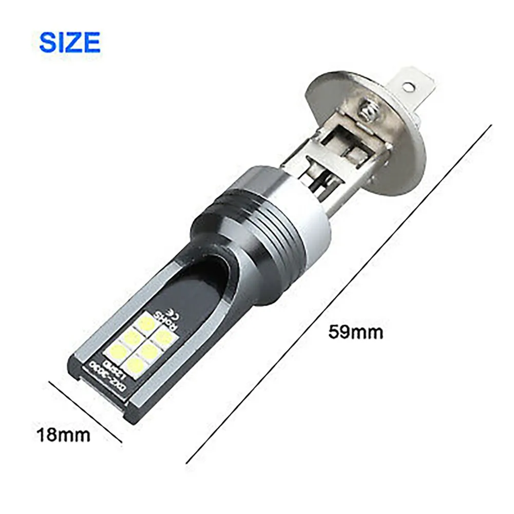 2pcs Car H1 LED Lights Bulbs 3030-H1 12/24V Headlight Conversion Kit 14000LM 6500K High Low Beam Lamp |
