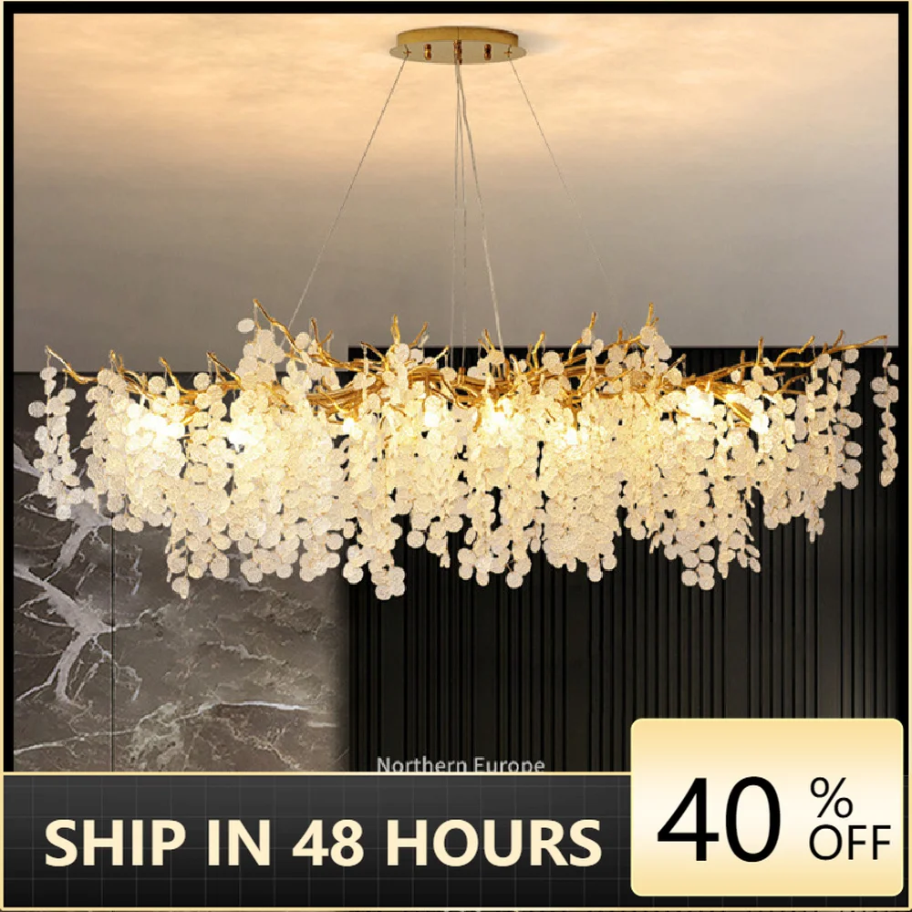 

Modern Branch Led Pendant Lights Dining Table Luxury E14 Pendant Lamp Lustre Gold Suspend Lamp Aluminium Led Luminarias Lamparas