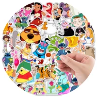 50pcs disney anime character series stickers cute cartoon stickers laptop car luggage waterproof doodle decorative stickers