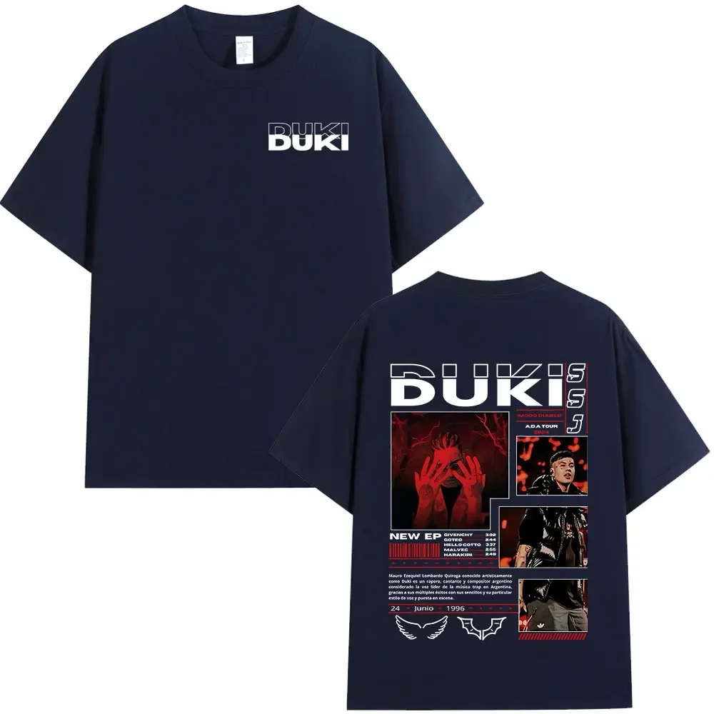 Фото Rapper Duki ADA Tour  Merch T-shirt Men's Women Clothing Cotton Oversized T-shirts Hip Hop Short Sleeve T Shirts Streetwear №2