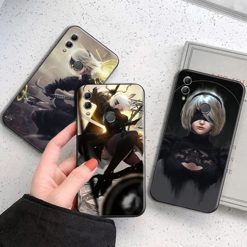 

NieR: Automata Phone Case For Huawei Honor 7A 7X 8 8X 8C 9 V9 9A 9S 9X 9 Lite 9X Lite 8 9 Pro Black Silicone Cover Coque