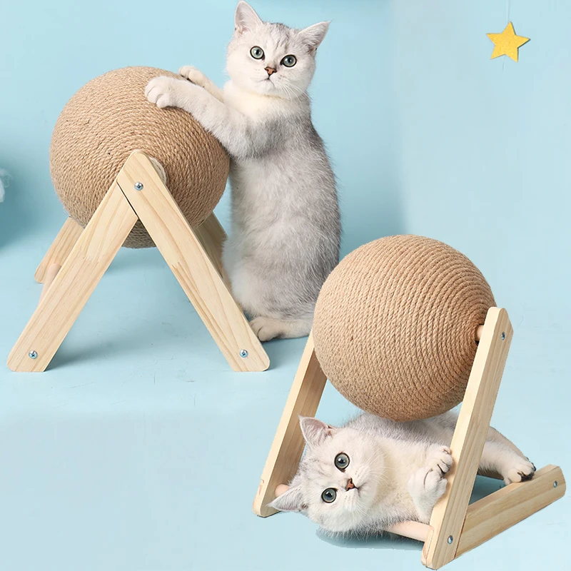

Cat Scratcher Toy Pet Scratching Ball Kitten Sisal Rope Cat Scraper Wear-Resistant Claw Sharpener Furniture Cat Sofa Protector