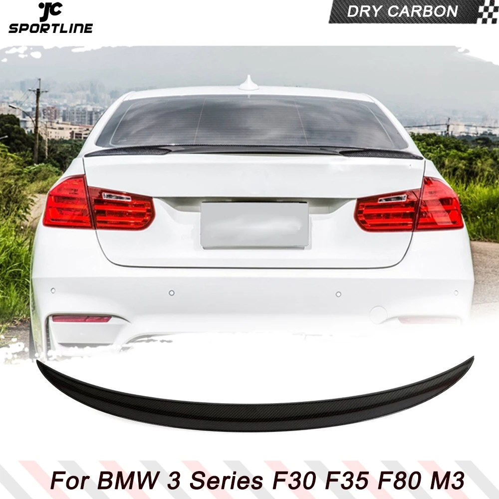 

Автомобильная модель для BMW 3 серии F30 F35 F80 M3 седан 2012-2019 сухой УГЛЕРОДНЫЙ Задний спойлер багажника губа крыла губа