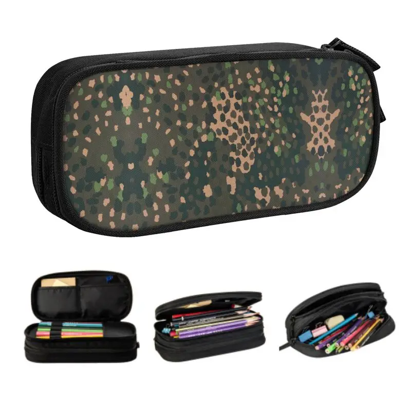 Case For Boy Girl Large Storage Military Army Camouflage Pen Bag Box School Accessories