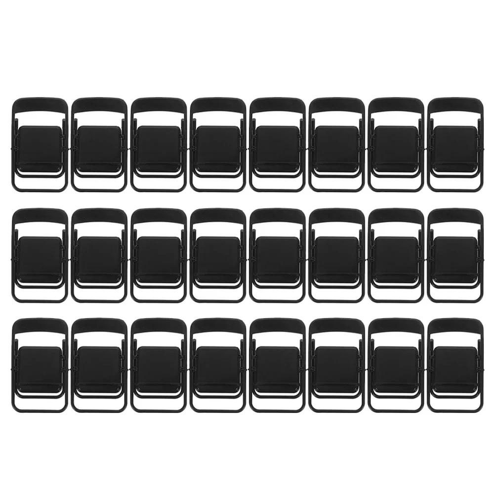 

24pcs Miniature Folding Chair House Accessory Multi-functional Cellphone Holder Small Chair Model
