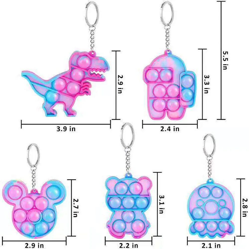 Брелок Disney Микки Маус фиджет игрушки пузырьковый Макрон цветная серия сенсорный