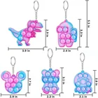 Брелок Disney Микки Маус фиджет игрушки пузырьковый Макрон цветная серия сенсорный силикагель подарки на Хэллоуин день рождения