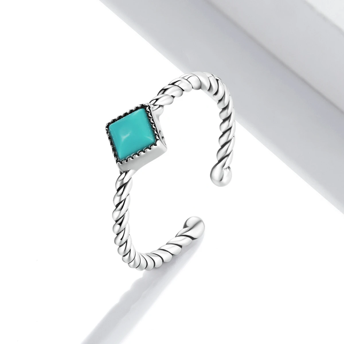 

Модное женское Открытое кольцо из серебра 925 пробы с геометрическим дизайном