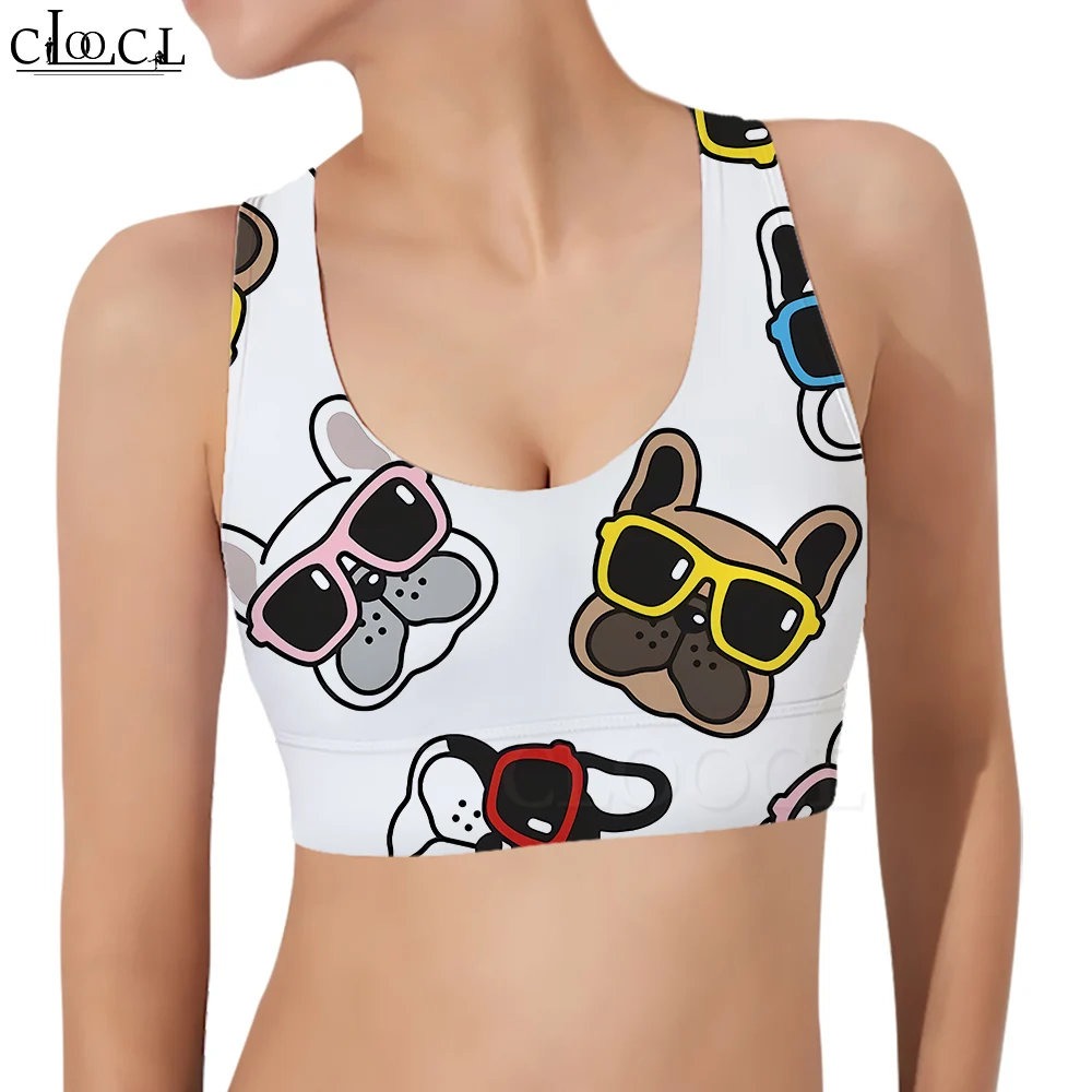 

CLOOCL Fashion Women Sports Bra Handsome Dog Head Pattern 3D Printed Tank Top Yoga Fitness Vest Gym Clothes Sexy Streetwear