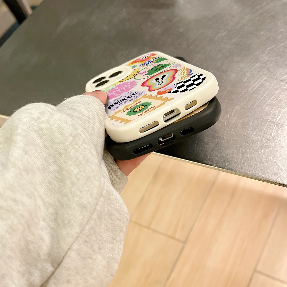 Мягкий силиконовый чехол из искусственной кожи для IPhone 11 12 13 14 15 Plus Pro Max