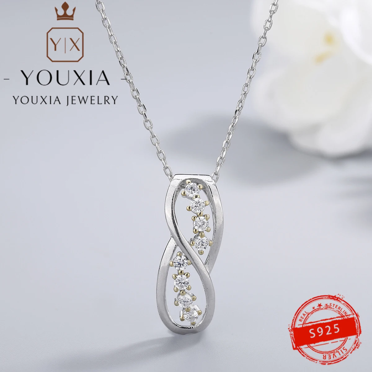 hot selling own brand diy s925 silver design full diamond party banquet fashion personality ladies high fashion shiny jewelry free global shipping
