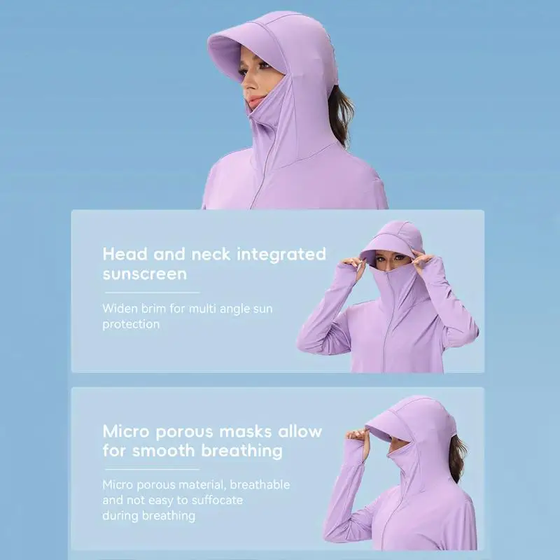 Солнцезащитная одежда летняя кожаная с длинными рукавами дышащая легкая защитой