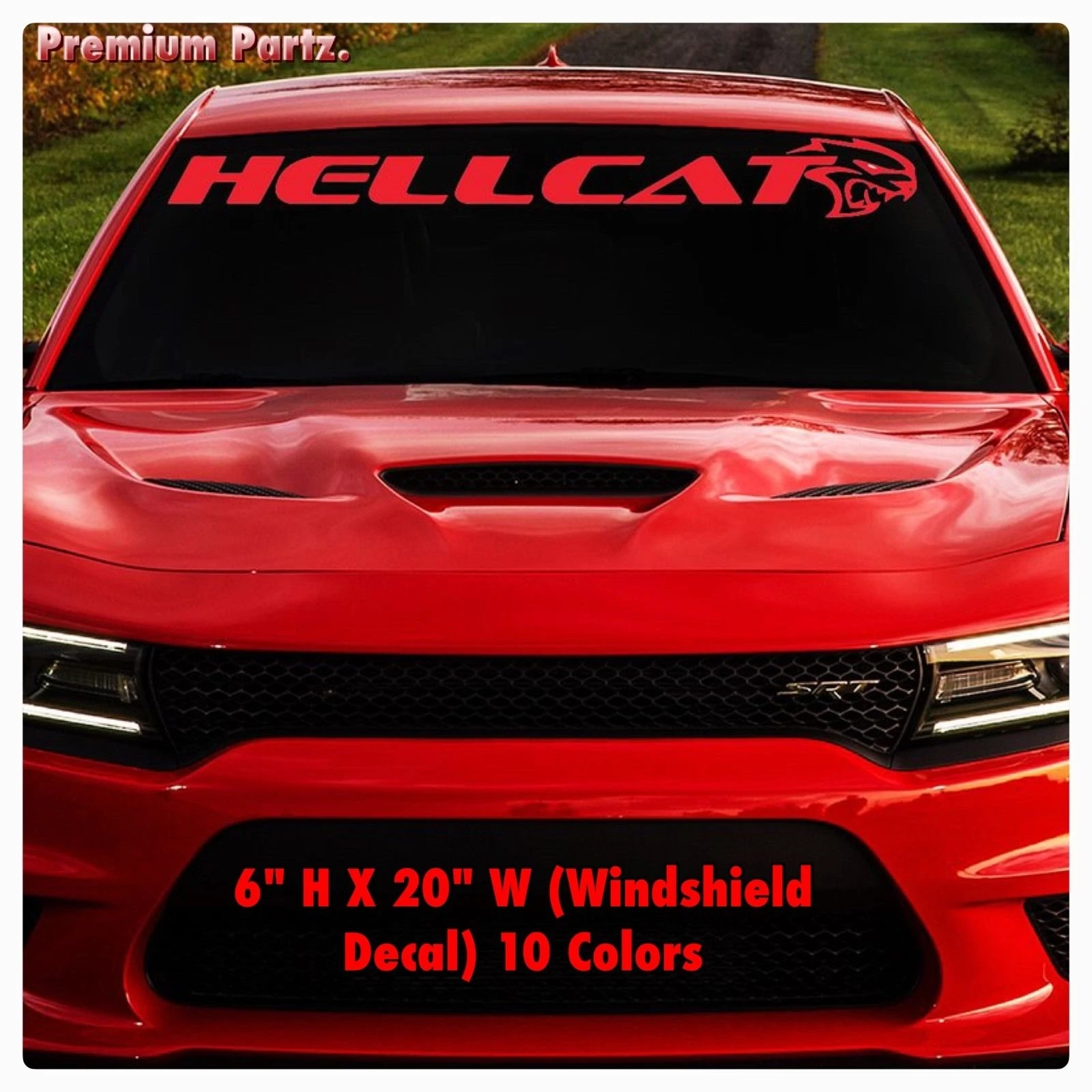 

For 40" Dodge Mopar Hellcat Windshield Decal New 1PC 10 Colors Charger