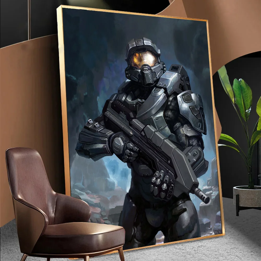 Game H-halo Hot Whitepaper Poster Retro Kraft Paper Sticker DIY Room Bar Cafe Vintage Decorative Painting