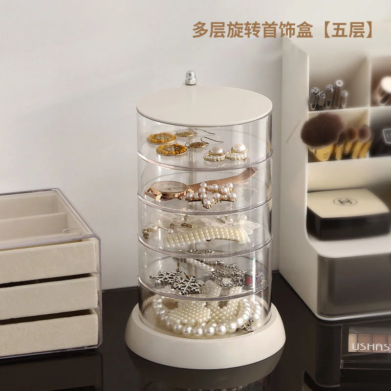 

Прозрачный вращающийся органайзер для украшений