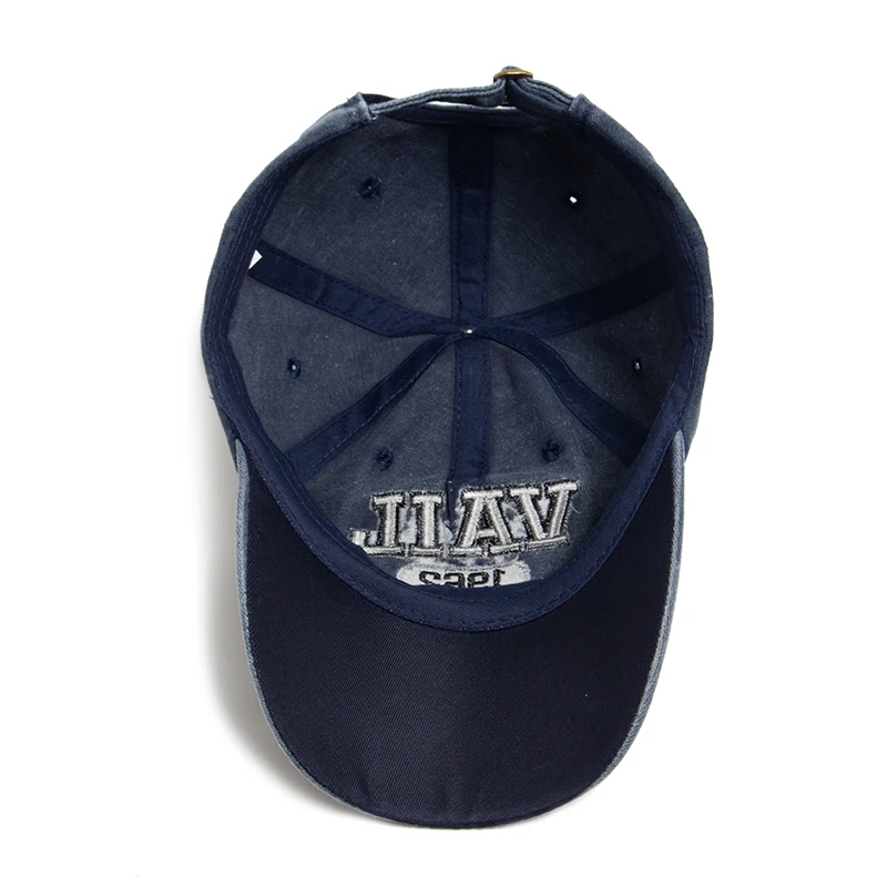 Бейсболка мужская с вышивкой Модная хлопковая кепка V-образным вырезом мягким