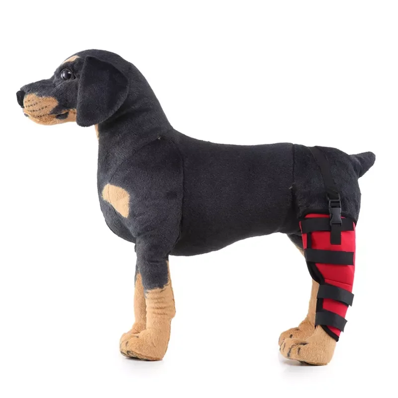 

2022Pet Knee Pads Dog Support Brace for Right Left Leg Hock Joint Wrap Breathable Injury Recover Legs Dog Protector Support