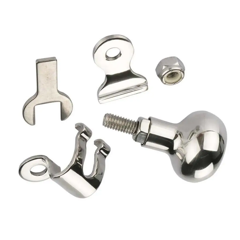 

Universal Marine Boat Steering Wheel Turning / Control Knob Maneuvering Knobs with Spanner - Stainless Steel