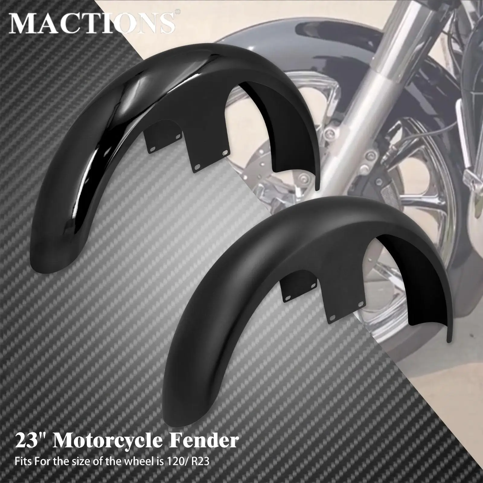 

Motorcycle Black 23" Wheel Wrap Front Fender For Harley Touring CVO Street Electra Road Glide Tri Glide Classic Custom Baggers