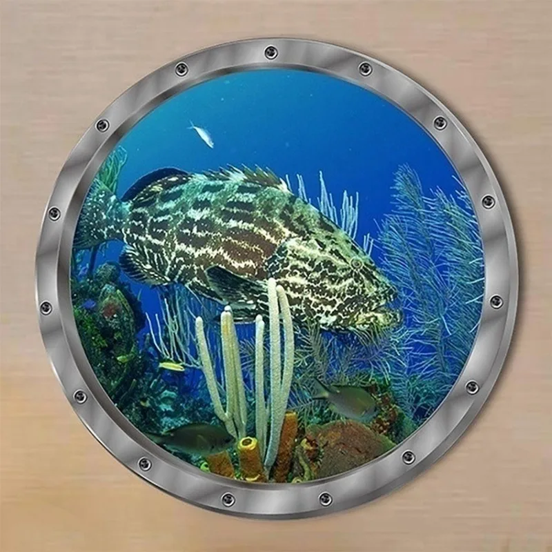 Цветные обои с морским миром декоративные настенные наклейки из ПВХ для гостиной