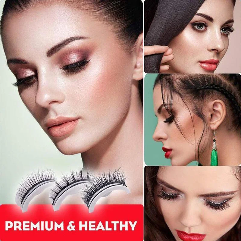 

Reusable Self-Adhesive False Eyelashes Natural Multiple reversible glue-free self-adhesive pairs of false eyelashes Dropshipping