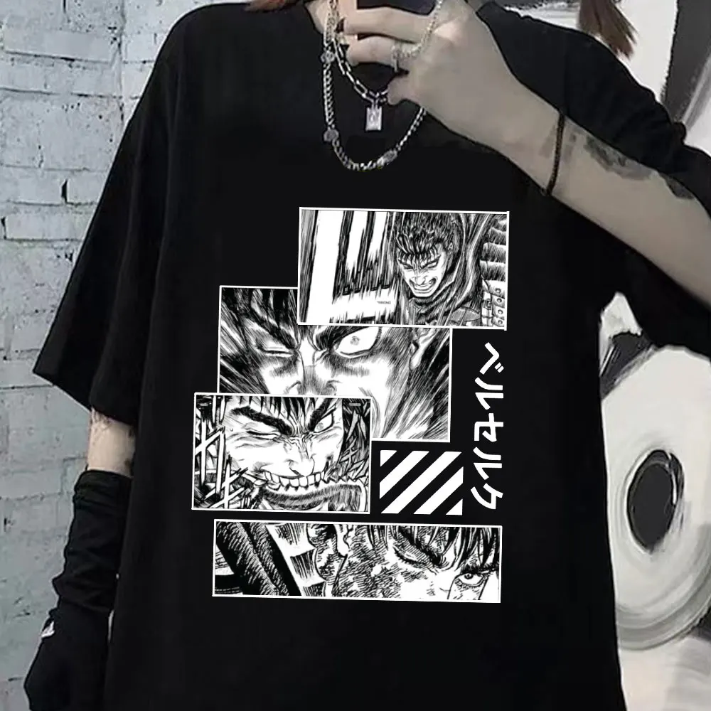 

Vintage Anime Manga Berserk T Shirt Unisex Soft Cotton Guts Tshirt Swordsman Beast Griffith Tee Short Sleeve Gatsu T-shirt Tops