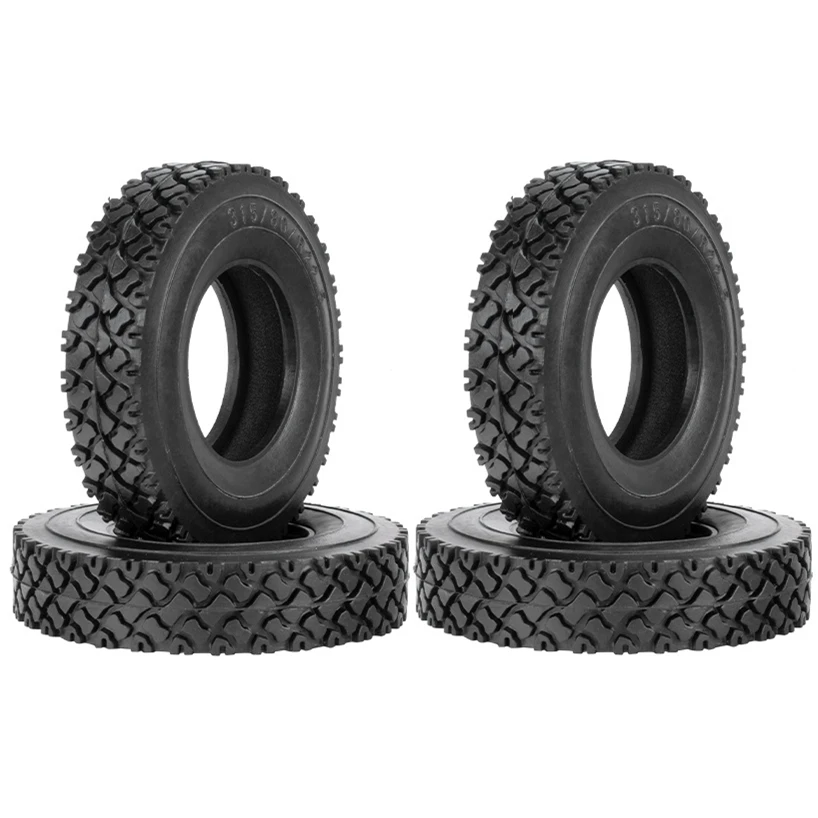 

4pcs Wheel Tires 19mm Hard Rubber Tire for 1/14 Tamiya RC Semi Tractor Truck Tipper MAN King Hauler ACTROS SCANIA Upgrade Parts