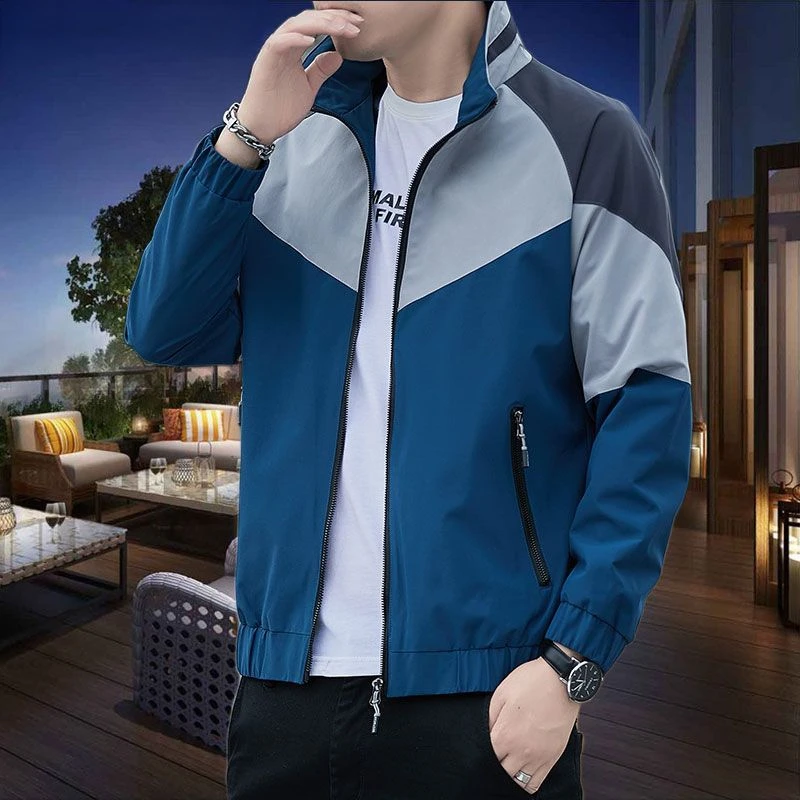 

Men's Autumn Windbreaker Man Oversize Windshield Jacket Men Spring Coat Mens Camping Jackets Male Work Wear Clothes B158