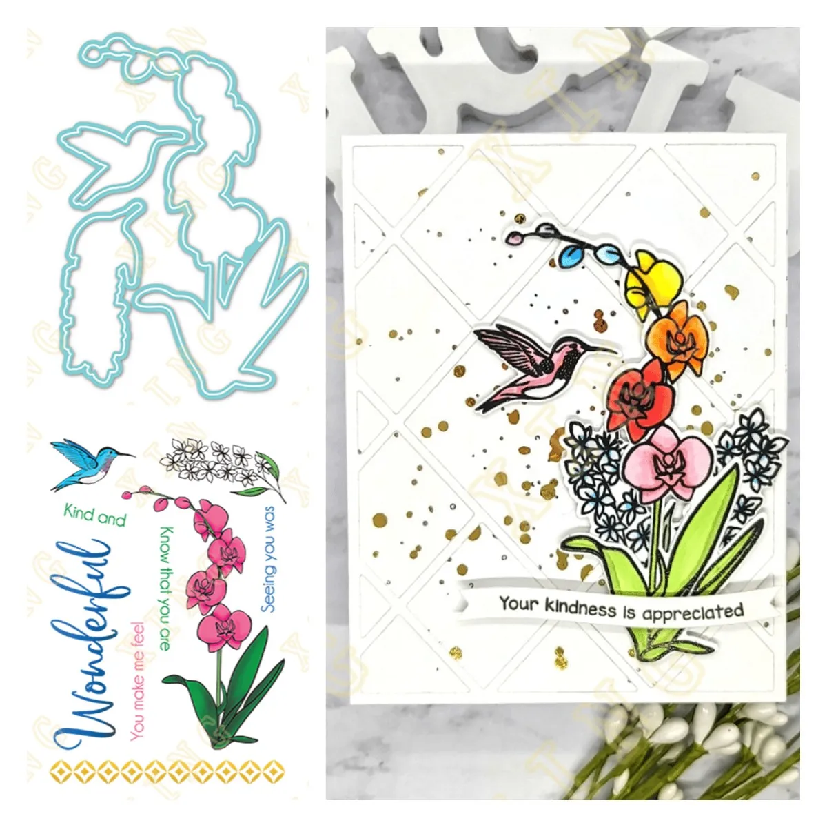 

Orchid Metal Cutting Dies Stamps Scrapbook Diary Secoration Embossing Stencil Template Diy Greeting Card Handmade 2022 New