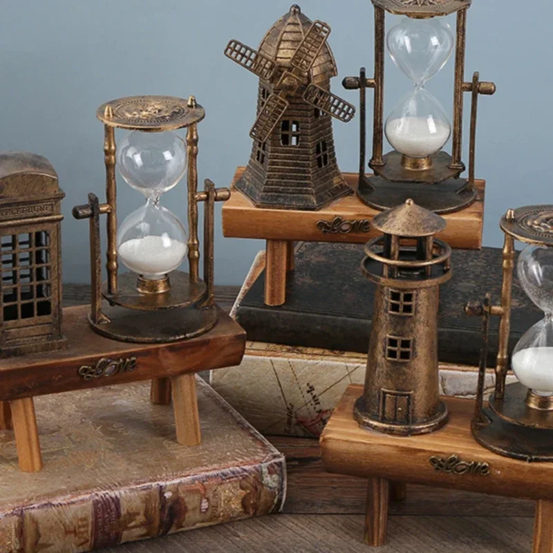 Креативные подарки Ретро Эйфелева башня Песочные часы Украшение на рабочем