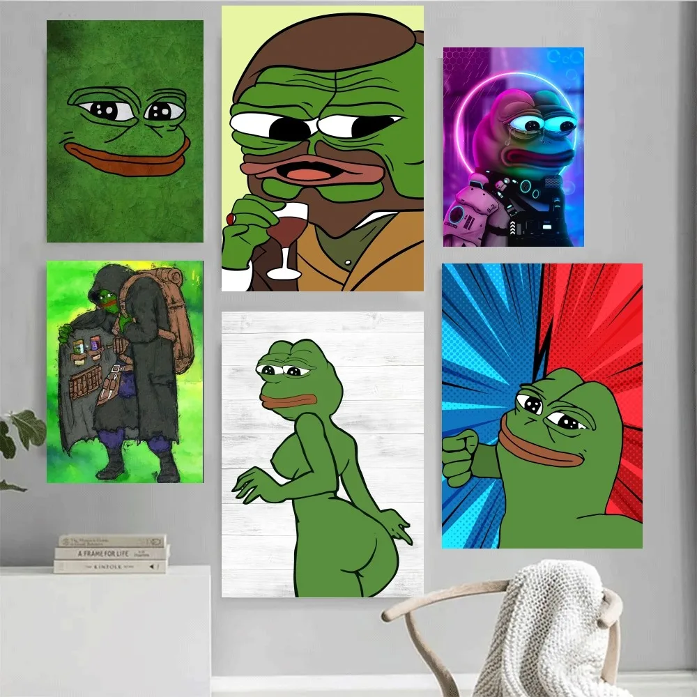 P-Pepes the F-Frogs постер для дома офиса стены спальни гостиной кухни украшение картина