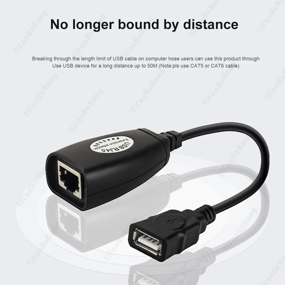

Удлинитель для кабеля USB к RJ45, RJ45, 2 шт., подходит для удлинения клавиатуры и мыши, а также для других USB-устройств