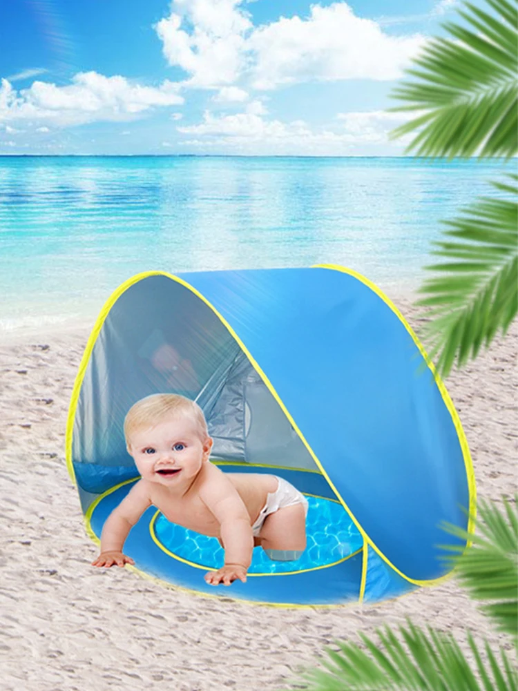 Детская Пляжная палатка водонепроницаемый шатер с защитой от УФ лучей для детей