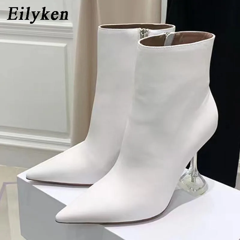 

Eilyken New Design Street Style Ankle Womans Boots Fashion Runway Strange High Heels Sexy Pointed Toe Zip Shoes
