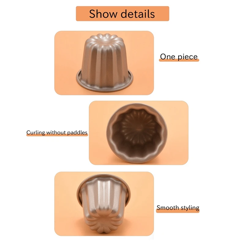 Форма для канеле чашка кексов каннелей 4 шт. антипригарная форма коннелей