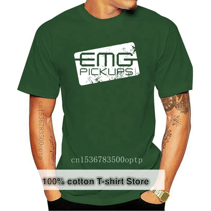 

EMG Pickups Distressed Electric Guitar Logo T-shirt Size S-3XL(1)