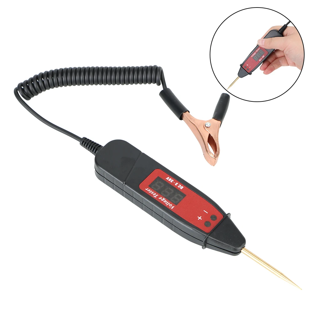 

For Car Trailer Motorcycle Truck Non-Contact Tester 5-36V Power Probe Pencil Digital Display Electric Voltage Power Test Pen