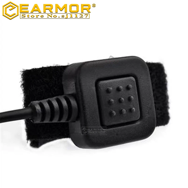 EARMOR M50 tactical headset PTT finger call button shooting earmuffs PTT extended finger button adapter compatible with M51 PTT images - 6