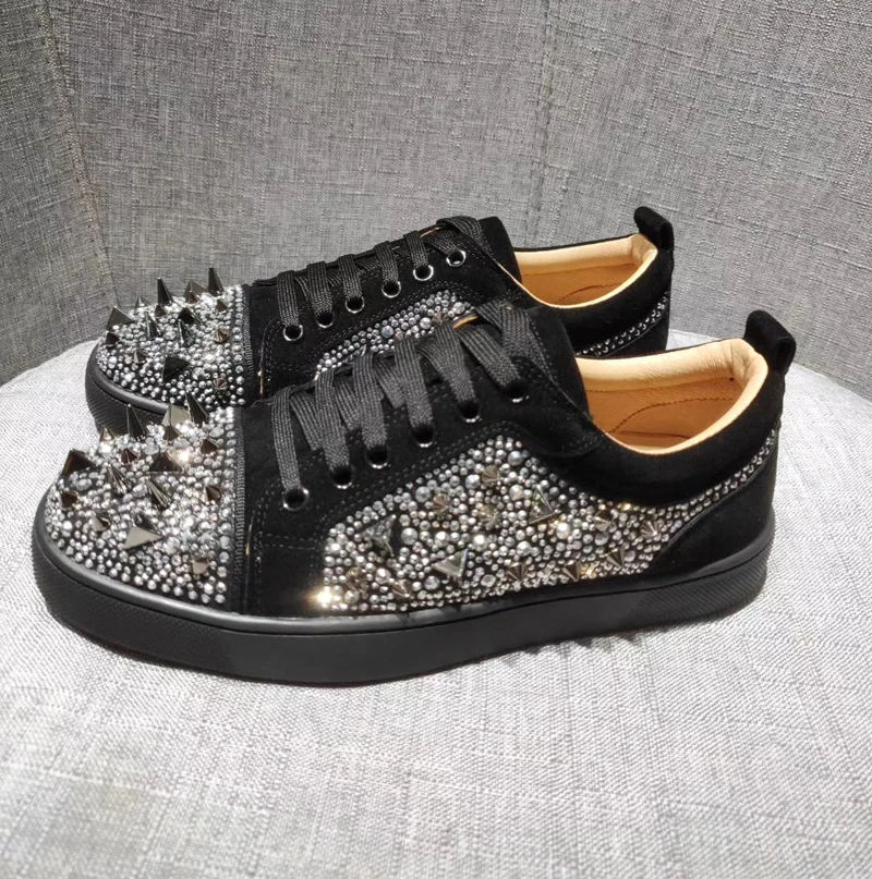 2023 Europe and the United States new spring and autumn color diamond lace-up flat casual shoes