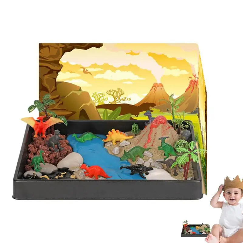 

Realistic Dino Figures Dinosaur Habitat Toys Dinosaur Playset Toddler With Simulation Volcano For Boy And Girl Educational Gift