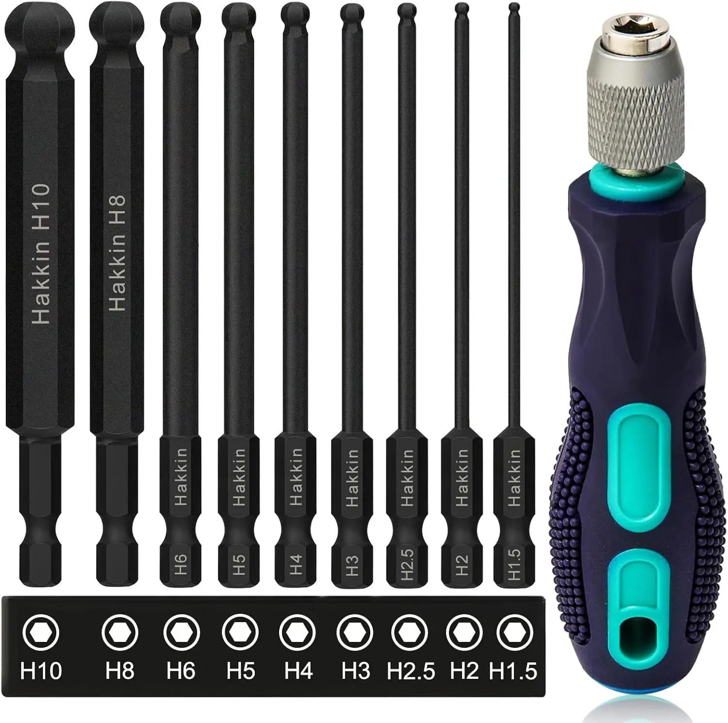 

Hakkin набор шестигранных бит с шаровой головкой 100 мм