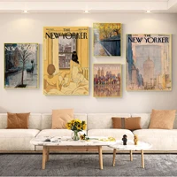 the new yorker magazines movie posters kraft paper prints and posters stickers wall painting