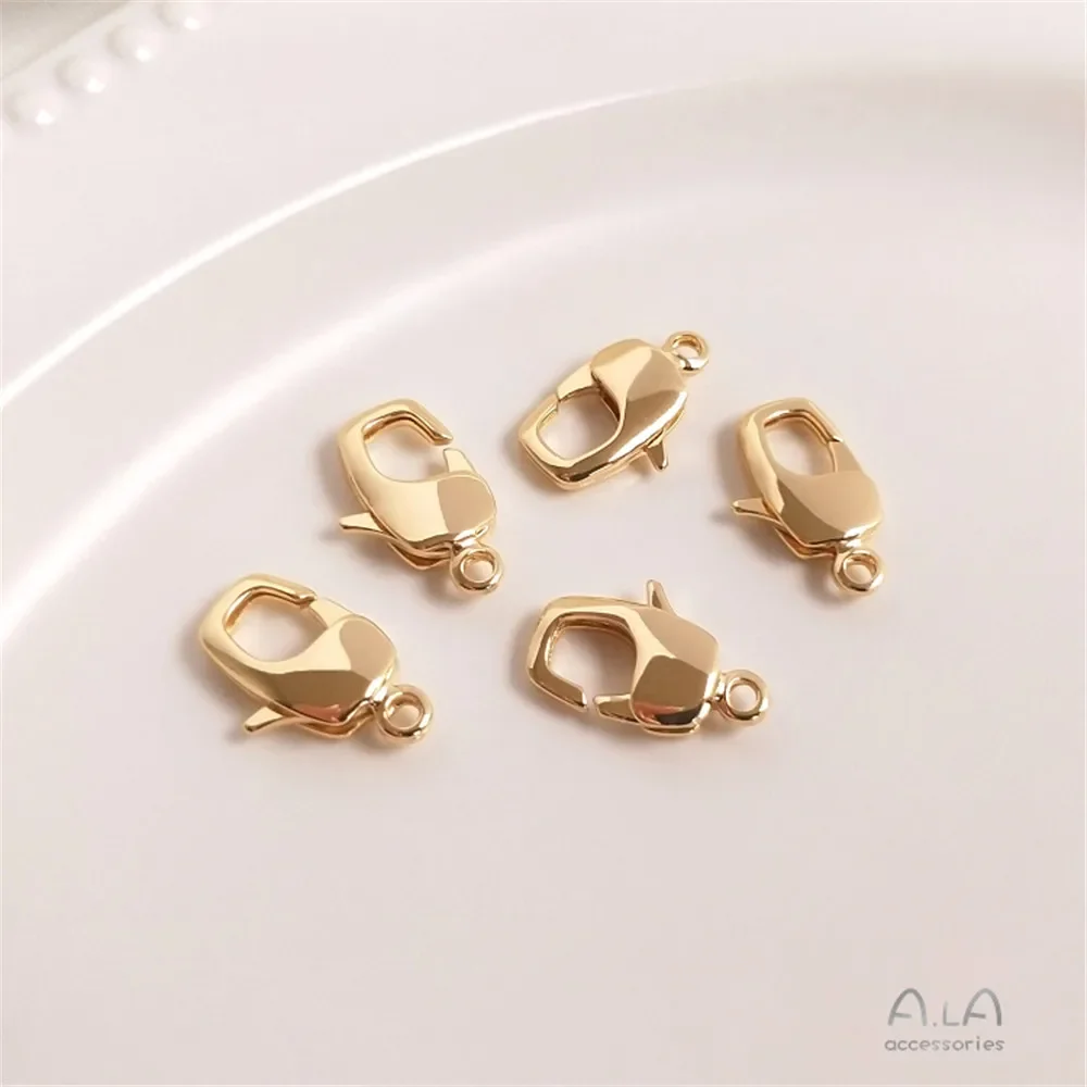 14-каратное позолоченное застежка-лобстер с крабом крабовые когти застежка рыбий