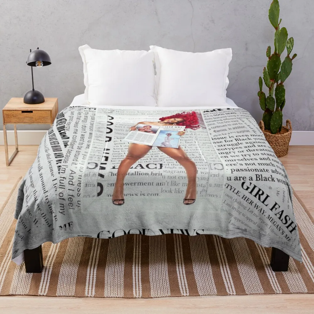 

Megan Thee Stallion Fan Art & Merch Throw Blanket quilt blanket retro queen size decorative throw blanket