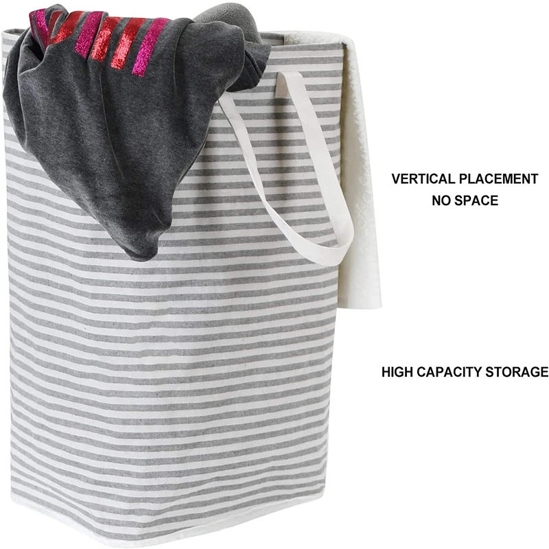 

Laundry basket Large Clothes storage Basket with Extended handle for Storage basket Toys in Bedroom Foldable Hamper